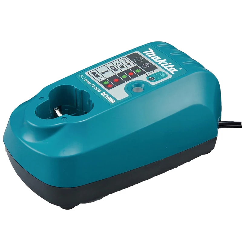 Makita DC10WA 7.2-10.8V טעינה מהירה מטען סוללות Li-Ion - מטענים - <p>ה-Makita DC10WA הוא מטען קומפקטי ומהיר התומך בסוללות Li-Ion של 7.2 וולט ו-10....