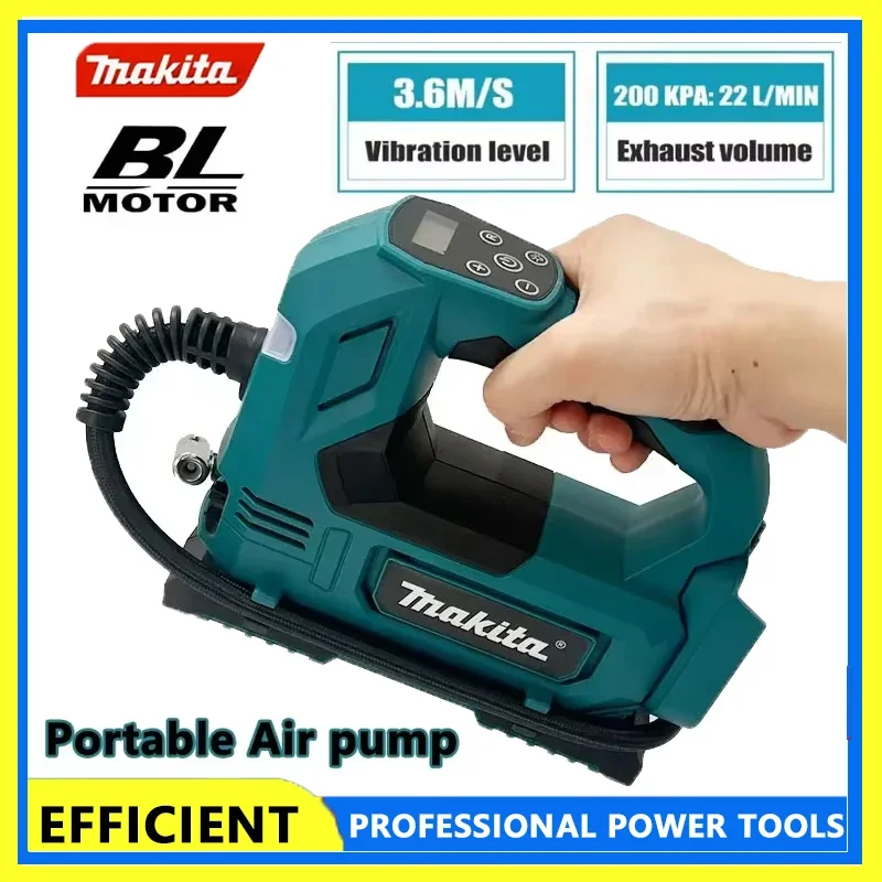 משאבת אוויר אלחוטית Makita 18V - מנפח ליתיום - יון נייד - גינון וחוץ - <p>משאבת האוויר האלחוטית 18V של מקיטה היא פתרון קומפקטי המופעל על ידי סוללה לניפ...